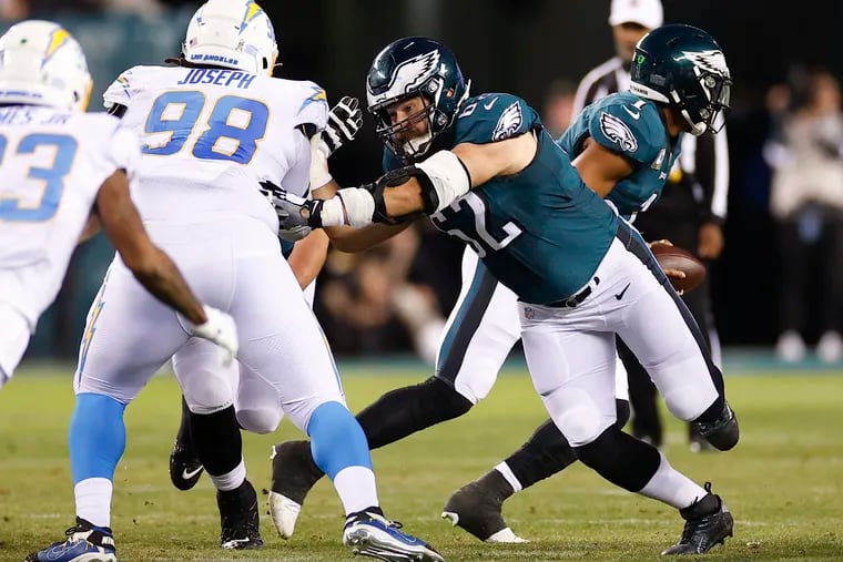 Then with the Los Angeles Chargers, defensive tackle Linval Joseph went up against Eagles center Jason Kelce last season.