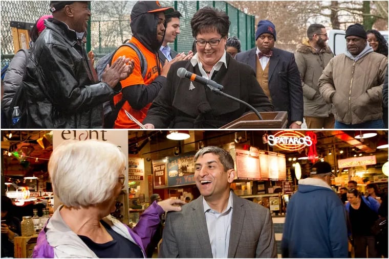 Parks and Recreation Commissioner Kathryn Ott Lovell (top) and Reading Terminal Market general manager Anuj Gupta (bottom) in action.