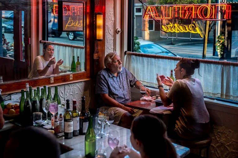 The coveted window seat at Marc Vetri's Fiorella in the Italian Market in South Philly, in June. Fiorella made the New York Times list of the 25 best restaurants in Philadelphia.