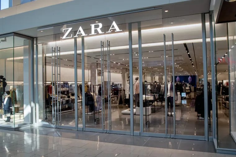 The entrance to Zara, the popular fast fashion retailer from Spain, on opening day at Cherry Hill Mall on Sept. 28.