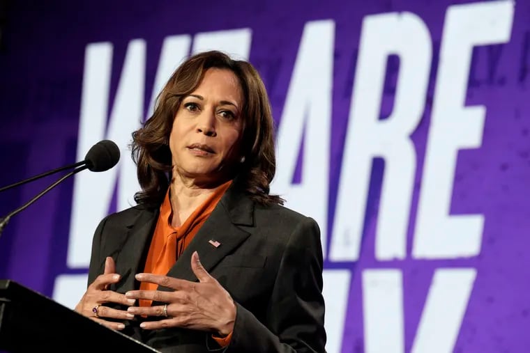 U.S. Vice President Kamala Harris speaks at the 30th Annual We Are Emily National Conference in Washington, D.C., on Tuesday, May 3, 2022. (Yuri Gripas/Abaca Press/TNS)