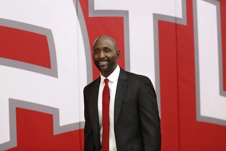 Lloyd Pierce was introduced as the Atlanta Hawks' head coach Monday. He spent five seasons as Brett Brown's assistant on the Sixers staff. 