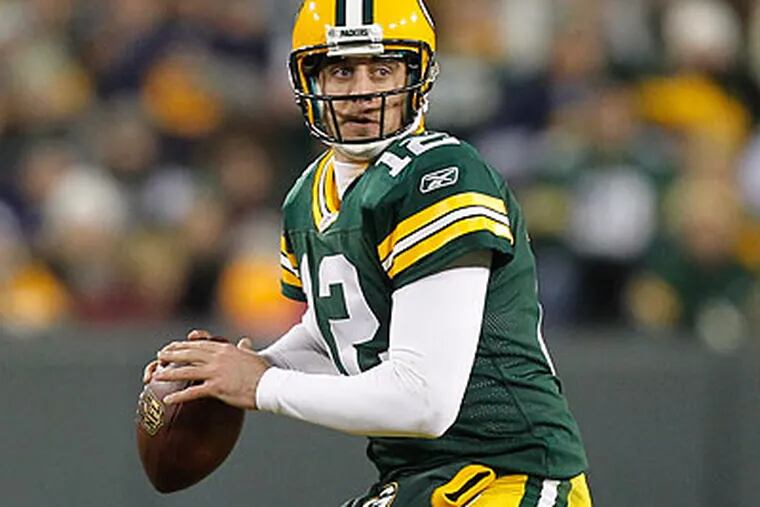 Green Bay Packers quarterback Aaron Rodgers. (Jeffrey Phelps/AP)