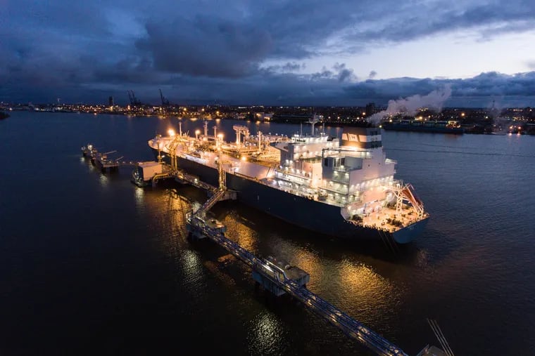 Lithuania's liquefied natural gas (LNG) terminal ship, the Independence, off the port of Klaipeda.