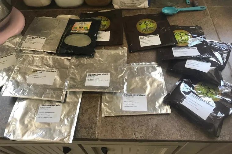 The family of Caleb Sturgis found these Kratom products after he died.