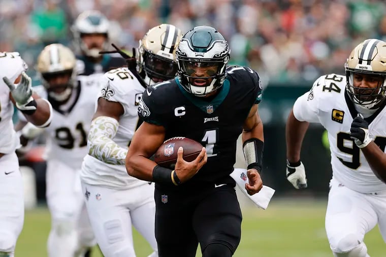 How Jalen Hurts' progress and the Saints' futility impact the Eagles' NFL  draft strategy