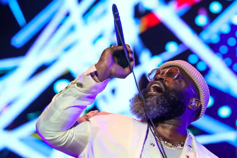 Tariq "Black Thought" Trotter, of The Roots, performs at the Roots Picnic at the Mann Center in Philadelphia in 2022. the festival is back at the  Mann on Saturday and Sunday.