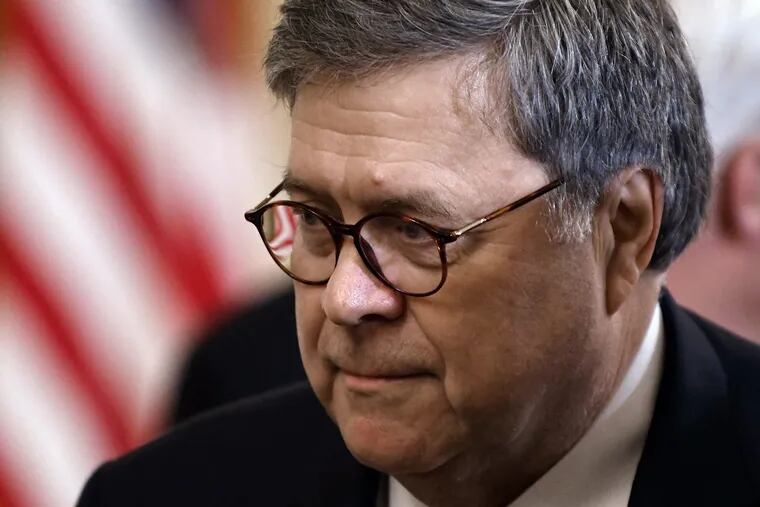 Attorney General William Barr attends the 2019 Prison Reform Summit and First Step Act Celebration at the White House on April 1, 2019 in Washington, D.C.