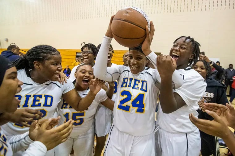 Shayla Smith (24) of Universal Audenried is a dynamic sophomore guard and the girls' Public League player of the year. The sophomore became the fastest girl to score 1,000 points in the Public League, reaching the mark in a playoff game against Masterman on Friday.
