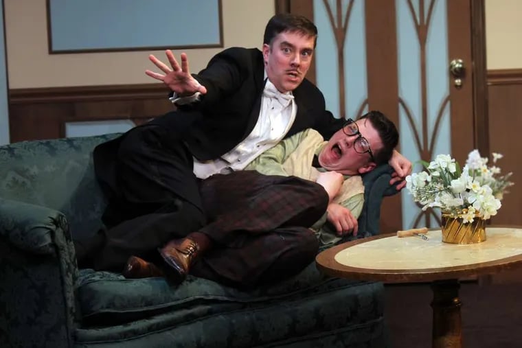 Tony Braithwaite (left) and Michael Doherty star in &quot;Lend Me a Tenor&quot; at Ambler's Act II Playhouse through June 8.