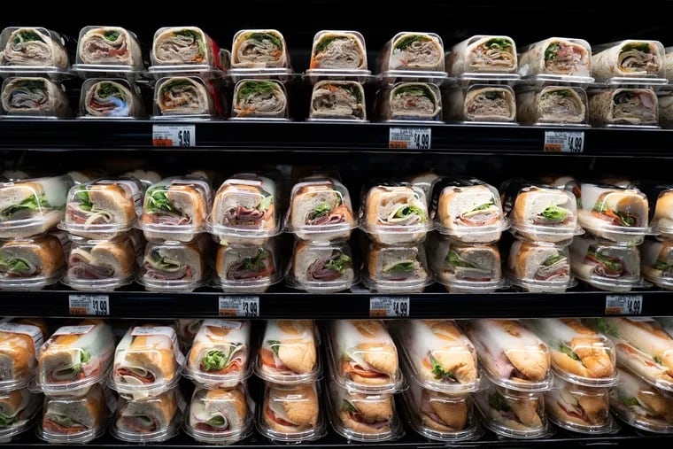 A display of pre-made sandwiches in the new Giant Heirloom store at 34th and Chestnut Street in University City, Philadelphia, on Thursday, August 1, 2019. The stores grand opening is tomorrow morning August 2, 2019.