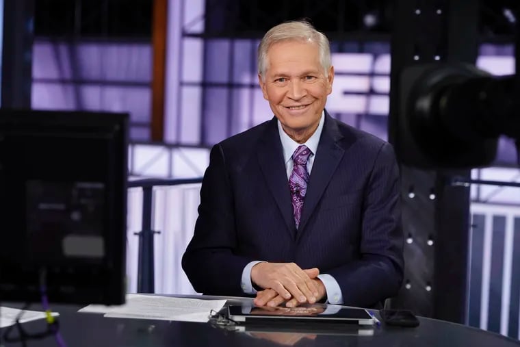 Chris Mortensen on the set of "Sunday NFL Countdown" at ESPN in 2019. Mortensen, the award-winning journalist who covered the NFL for close to four decades, died Sunday.