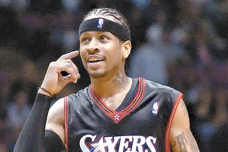 Allen Iverson agreed to a one-year, non-guaranteed contract with his former team. (Bill Koustroun / Associated Press)