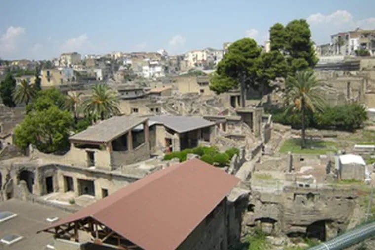 Because much of ancient Herculaneum lies under modern construction, it is less than half excavated.