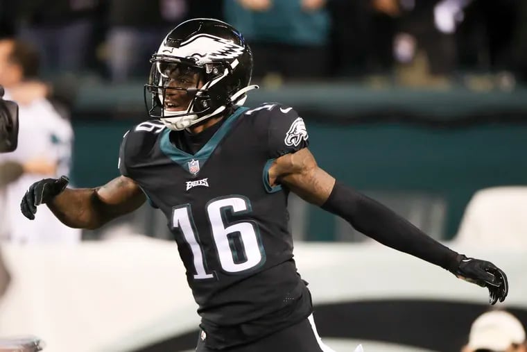 Eagles wide receiver Quez Watkins has scored touchdowns in back-to-back games and has nine catches and 146 yards over his past three games.