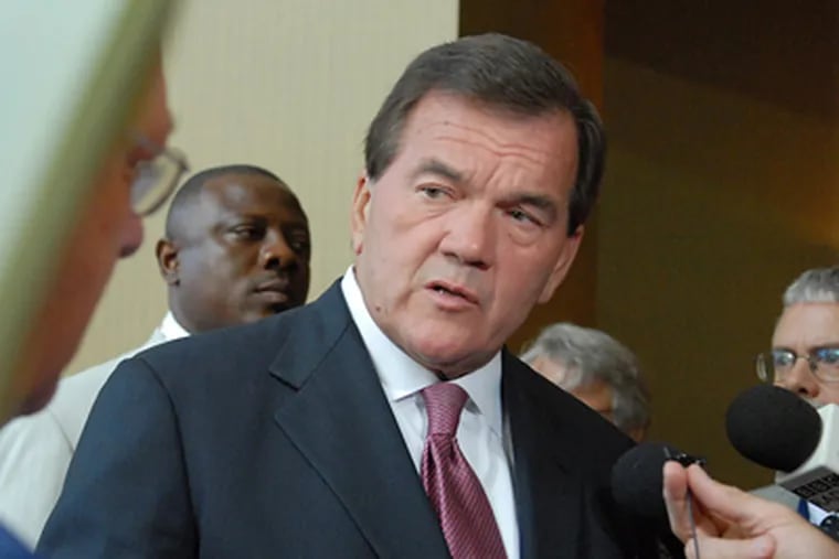 Tom Ridge, former secretary of Homeland Security and former Pennsylvania governor, says he will not run for the seat now held by Sen. Arlen Specter. (AP Photo/Janet Hostetter)