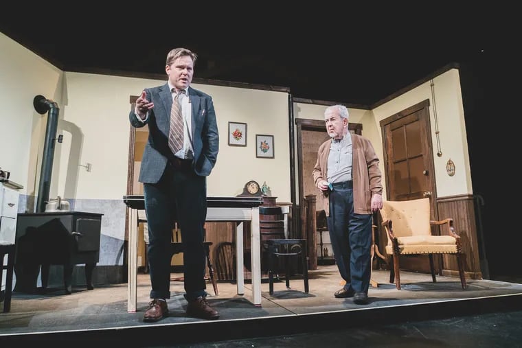 Dan McGlaughlin (left) and John Cannon in 'Da,' an Irish Heritage Theatre Company production on stage through March 23 at Plays & Players.