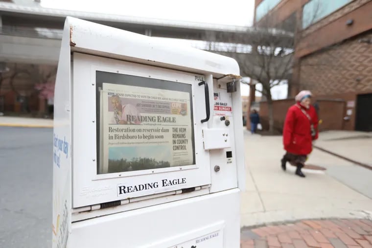 The Reading Eagle, which has filed for bankruptcy Friday April 5, 2019. DAVID SWANSON / Staff Photographer