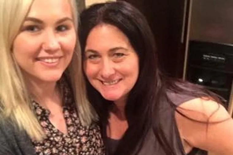 Michelle Long (right) with her daughter Brittany Maguire.