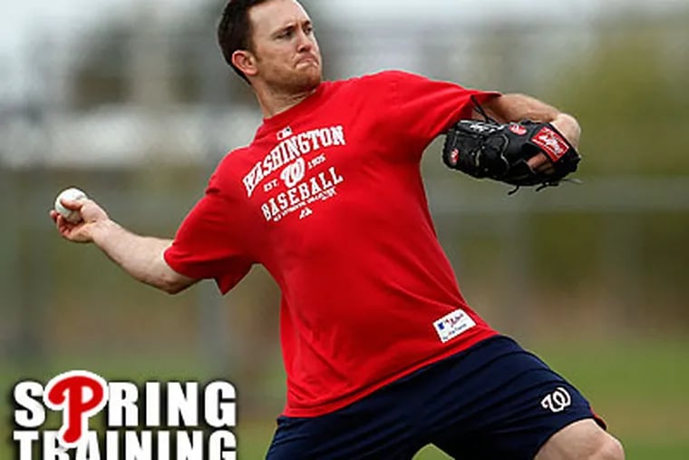 Brad Lidge signed a contract with the Washington Nationals for $1 million plus incentives. (Julio Cortez/AP)
