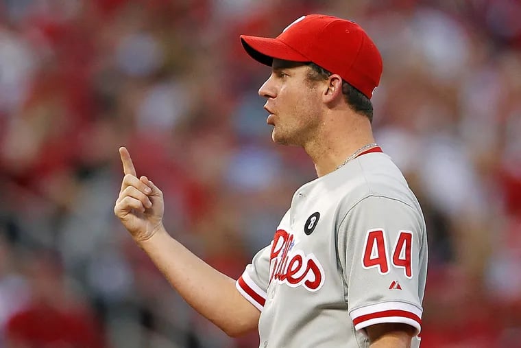 During Game 4 of the Phillies-Cardinals National League Division Series in St. Louis, a squirrel ran in front of home plate while Roy Oswalt was pitching. He naturally wasn't happy.