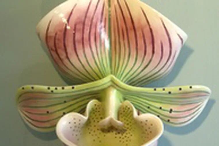 &quot;Pink Orchid.&quot; Sorensen&#0039;s works range in price from $4,000 to $10,000.