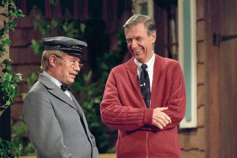 David Newell, as Mr. McFeely  and Fred Rogers in 'Won't You Be My Neighbor' 