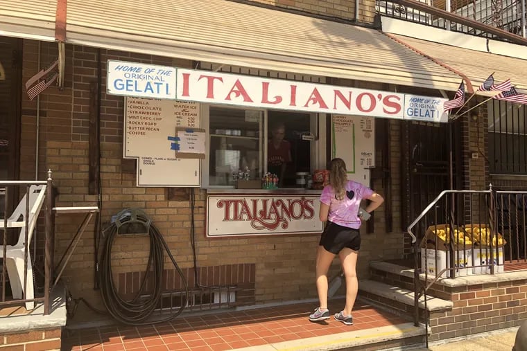Italiano's Water Ice, 12th and Shunk Streets.