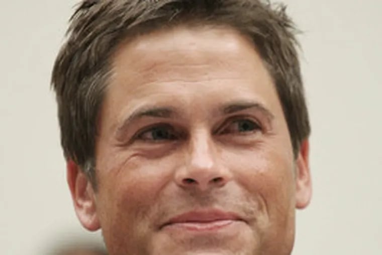 Rob Lowe as he appeared before Congress yesterday.