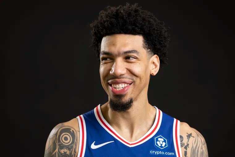 Philadelphia 76ers forward Danny Green poses during media day at the Sixers practice facility in Camden, NJ on Monday, Oct. 2, 2023.