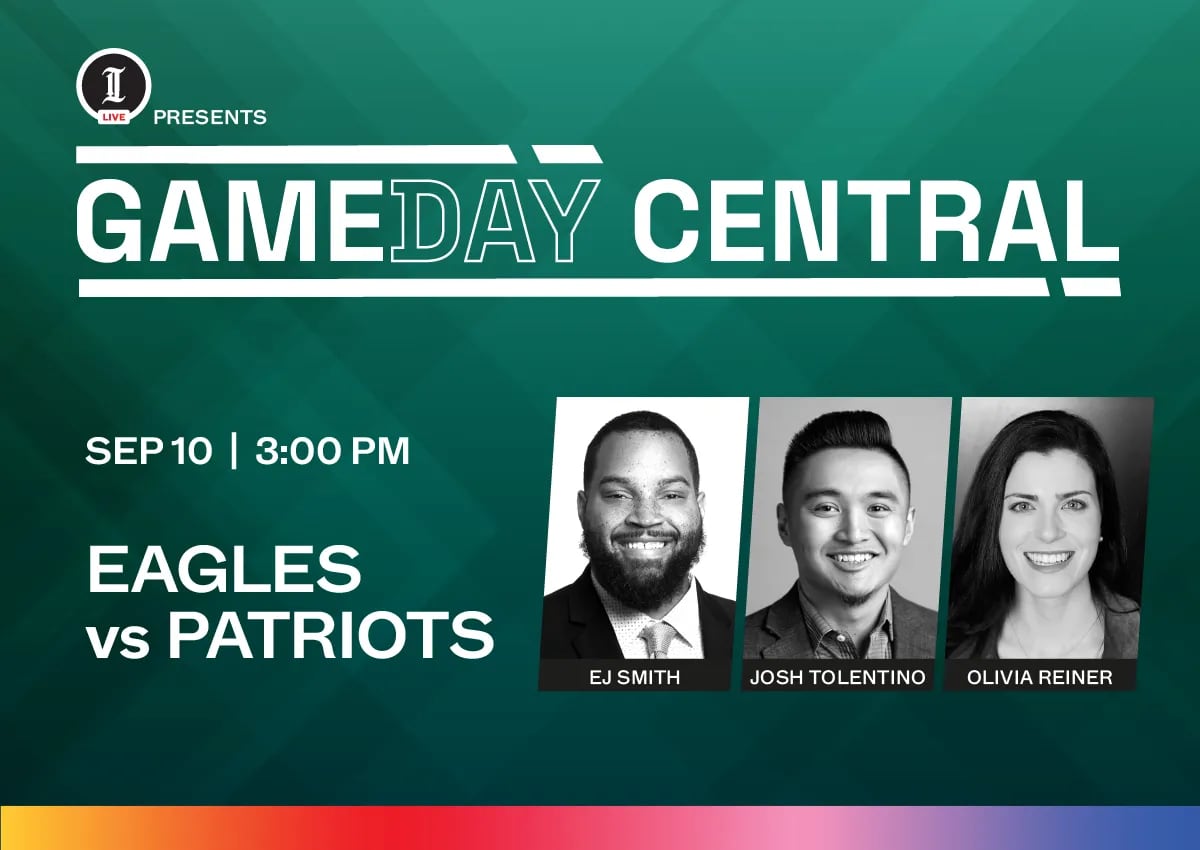 The Eagles visit the New England Patriots in the season opener. Join Eagles beat reporters Josh Tolentino, EJ Smith, and Olivia Reiner as they dissect the hottest story lines surrounding the team on Gameday Central, live from Foxborough.
