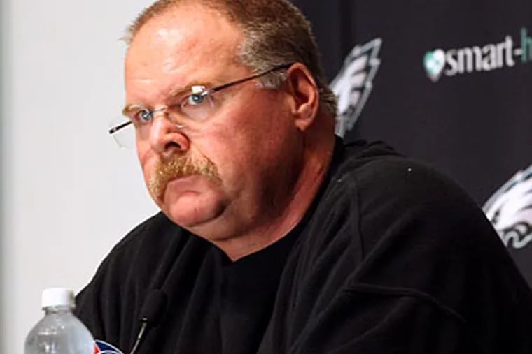 Andy Reid and the Eagles have lost four straight games. (Caitlin Morris/Staff Photographer)
