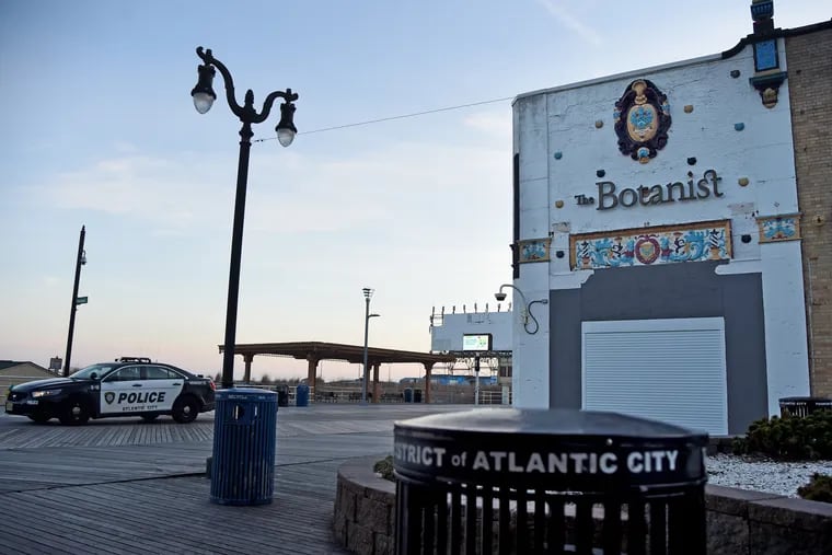 The Botanist, a satellite medical marijuana dispensary, is closed on the Atlantic City Boardwalk Mar. 26, 2020.