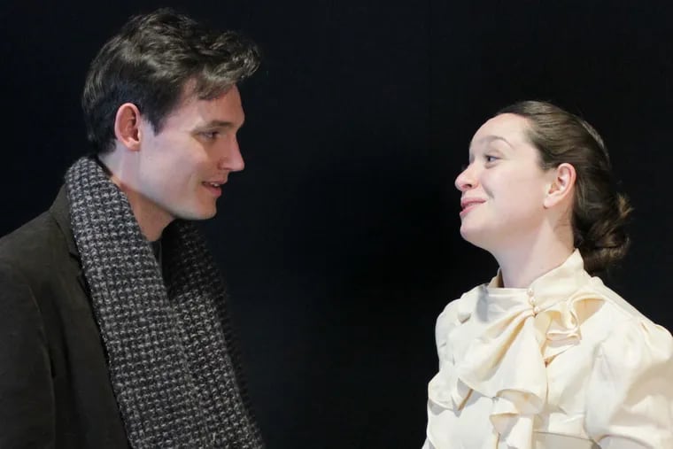 Harry Watermeier as Jack Clitheroe and Victoria Rose Bonito as Nora Clitheroe in Sean O'Casey's &quot;The Plough and the Stars.&quot;