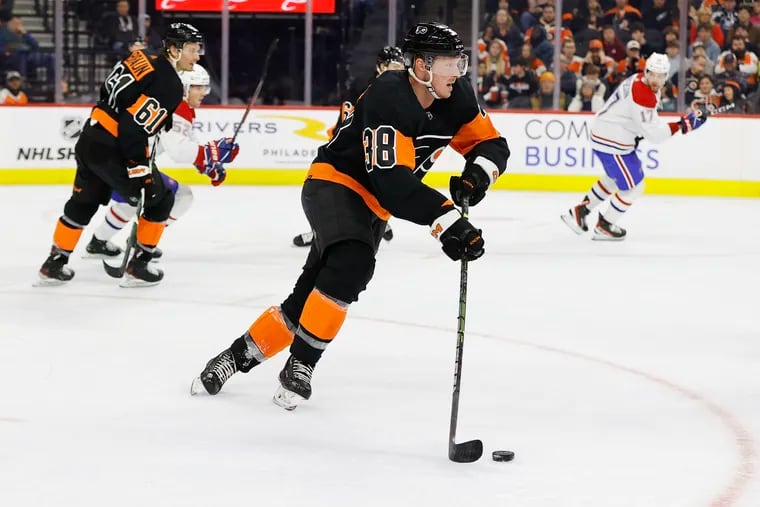 Flyers center Patrick Brown will reunited with Claude Giroux in Ottawa.