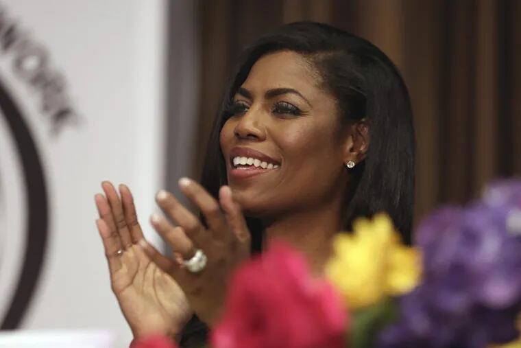 Omarosa Manigault-Newman, political aide and communications director for the Office of Public Liaison, appears at the Women's Power Luncheon of the 2017 National Action Network convention in New York, Thursday, April 27, 2017.