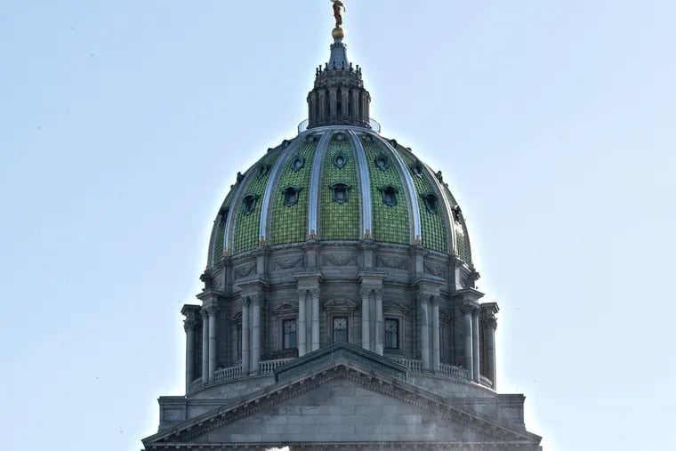 Pennsylvania State Capitol is shown in Harrisburg, Pa. Tuesday, June 12, 2018. JOSE F. MORENO / Staff Photographer