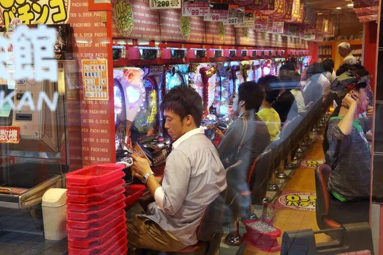 Gamblers at a pachinko parlor in Tokyo. Japan, which now allows betting on horse, bicycle, and boat races as well as pachinko, will start debate Wednesday on a bill to legalize casinos, paving the way for passage before the end of the year. Backers of the bill say it will help boost tourism to Japan, which is preparing to host the 2020 Olympics. Since the late 1990s, gambling addiction and cheating have attracted public attention in Japan.