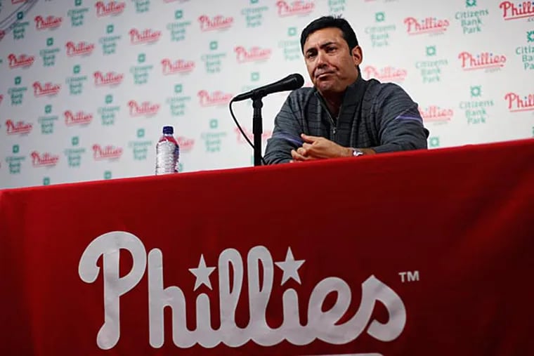 Phillies' GM Ruben Amaro. (AP Photo/Matt Rourke)