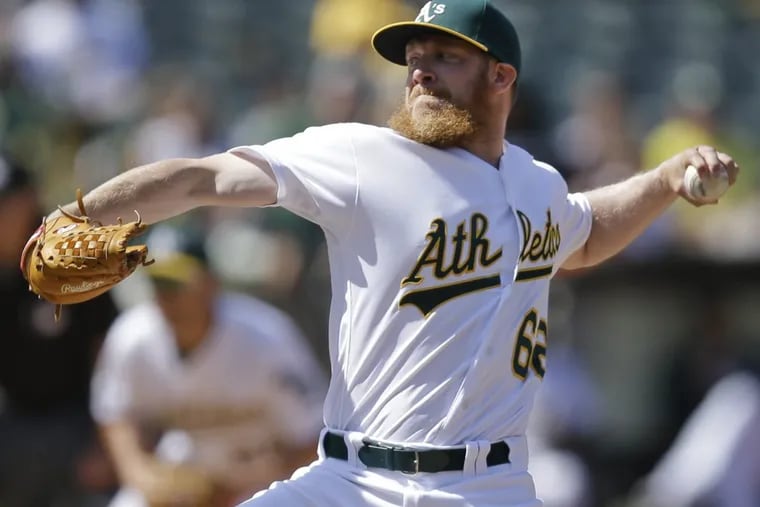 Sean Doolittle was traded from the Oakland A’s to the Washington  Nationals earlier this month.  F