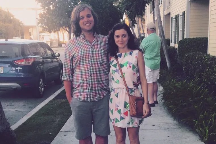 Corin Bellomia and her fiance, Chris, in Key West in April 2015 on vacation with her family.