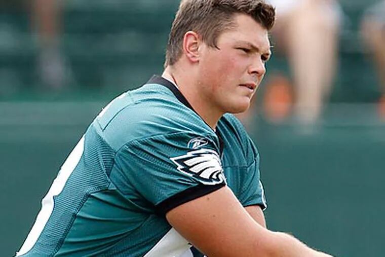 Danny Watkins was inactive in the Eagles' season-opener against the Rams. (Yong Kim/Staff file photo)