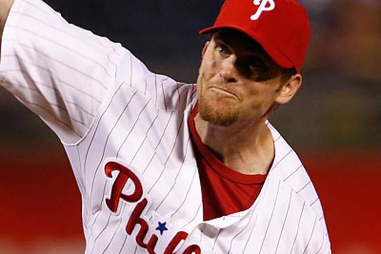 "I'm very excited with the way it went," Brad Lidge said of his outing Tuesday night. (Ron Cortes/Staff file photo)