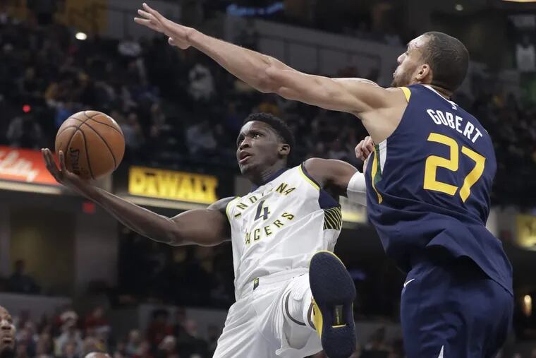 Victor Oladipo (4) averages 23.8 points for the Pacers.