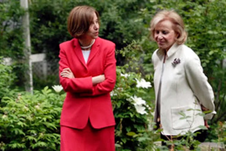 Alice Beck Dubow (left) shares a garden - and career - path with her mother, retired judge Phyllis Beck.