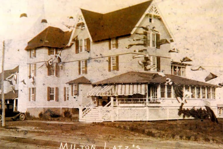 The original Latz family restaurant in Somers Point in a 1923 photo, sold in 1942. Latz and his father, Mack, had squabbled a decade ago about their Knife & Fork Inn in A.C.