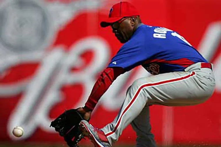 Jimmy Rollins anchors the Phillies' defense at shortstop. (David Swanson / Staff Photographer)