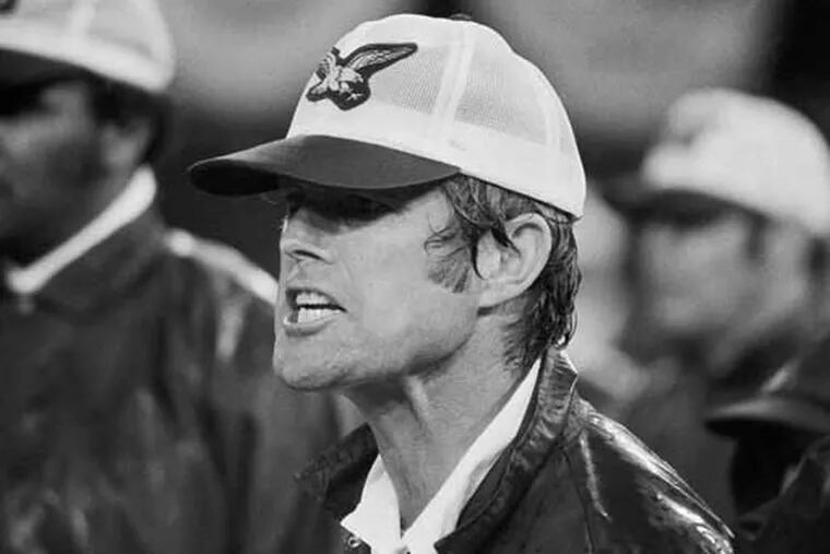 Former Eagles coach Dick Vermeil, shown in a 1976 photo, is a finalist for the Pro Football Hall of Fame.