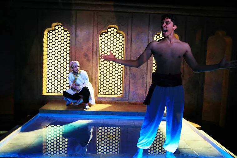 From left: Anthony Mustafa Adair (Humayun) and Jenson Titus Lavallee (Babur) in Theatre Exile’s "Guards at the Taj" by Rajiv Joseph.