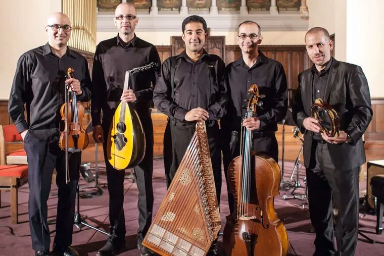 The classical chamber group Al Bustan Takht Ensemble will perform settings of Andalusian poetry at Bryn Mawr College on Saturday.